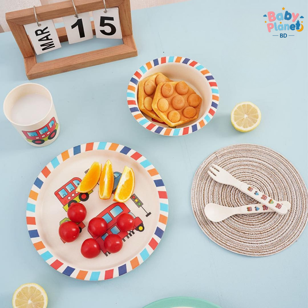 Bamboo Fiber Kid's Tableware Set